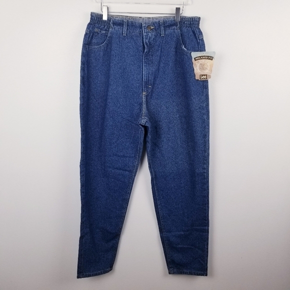 Vintage 90s Lee Pepper Wash Jeans NWT Relaxed Fit, Tapered Leg, Side - Picture 1 of 13